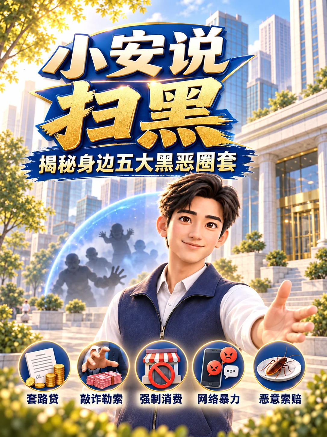 小安说扫黑扫黑除恶普法短片